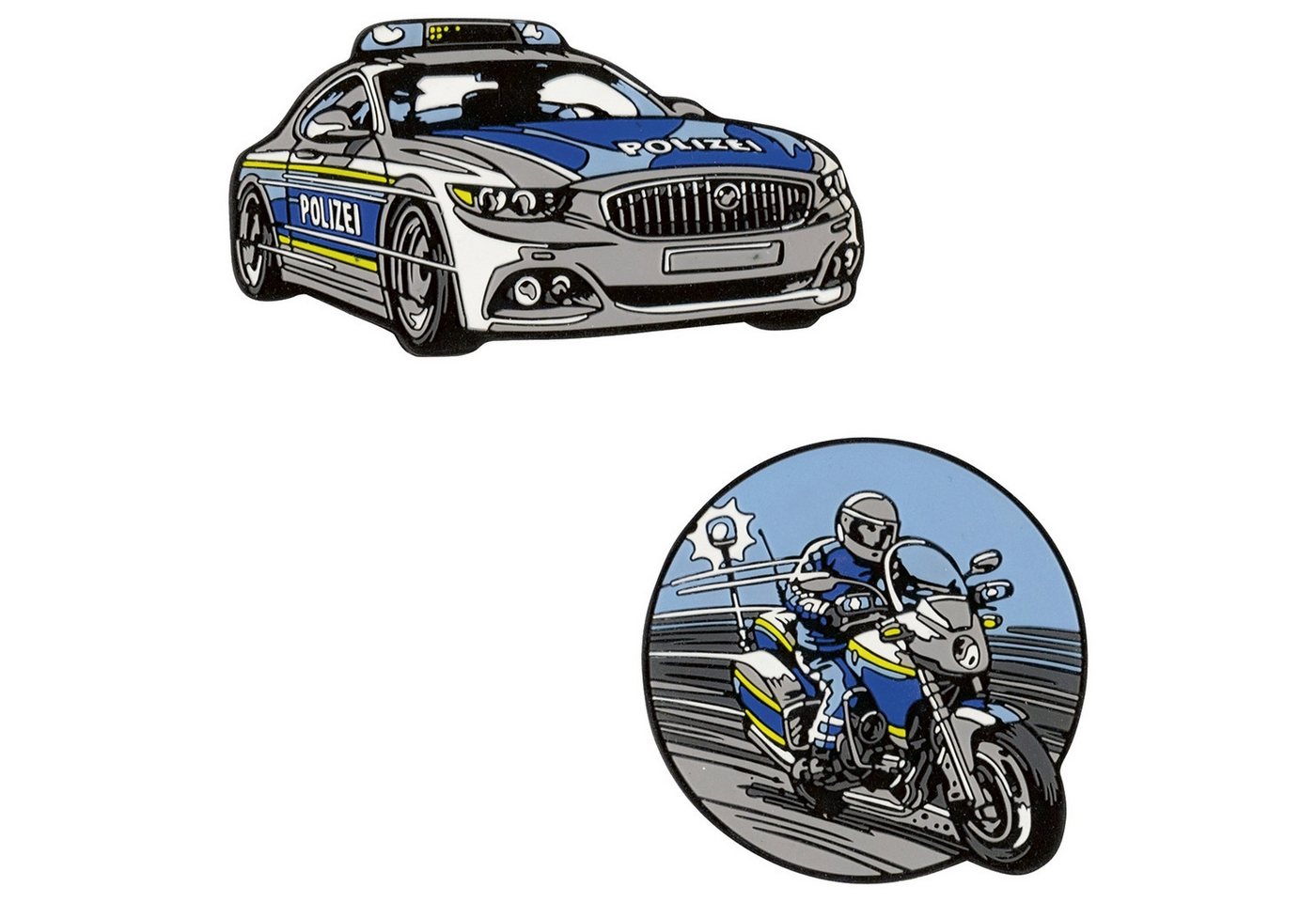 Scout Schulranzen Funny Snaps Move - Anhänger 2er Set (Blue Police) von Scout