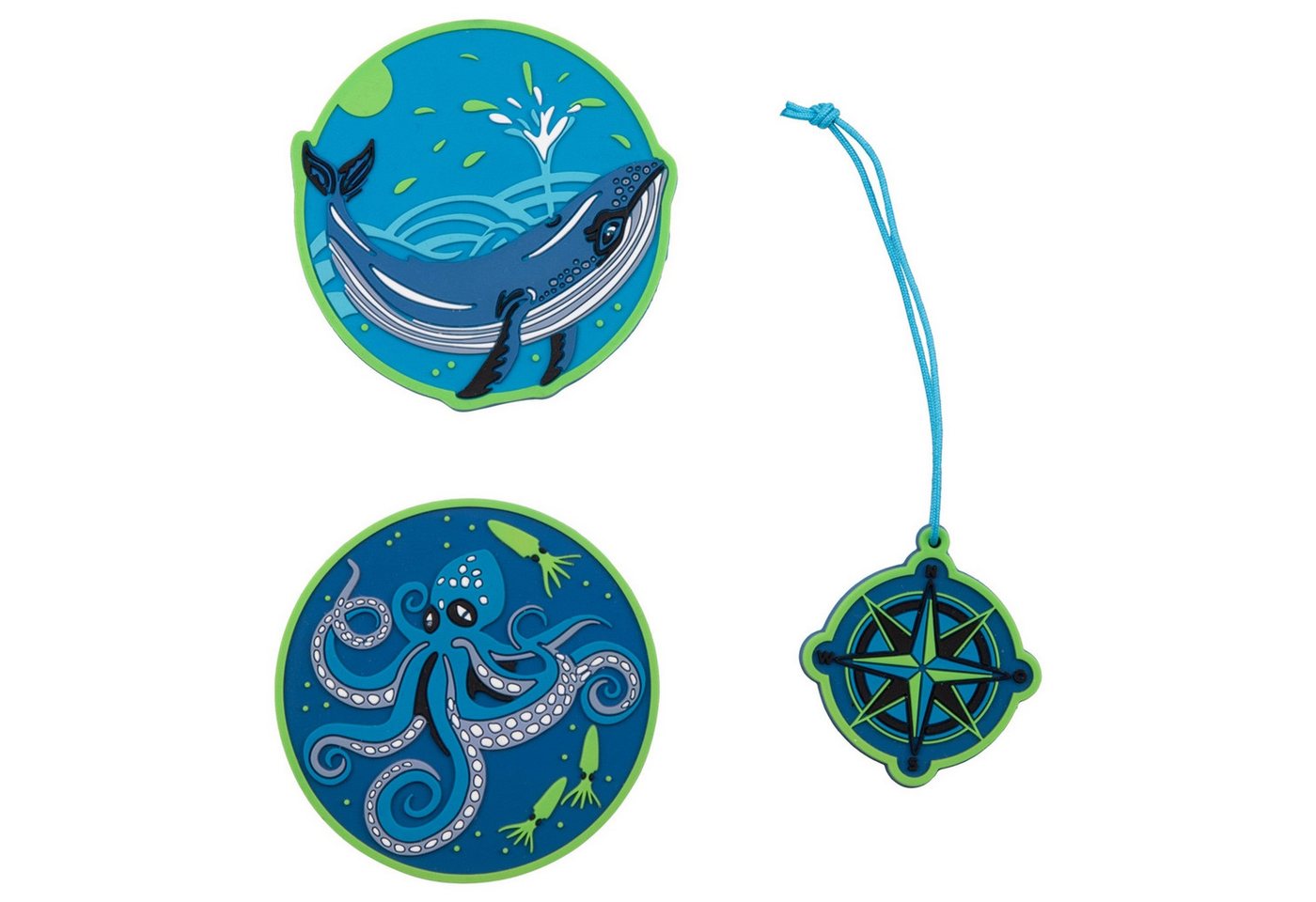 Scout Schulranzen Funny Snaps Move - Anhänger 3er Set (Deep Sea) von Scout