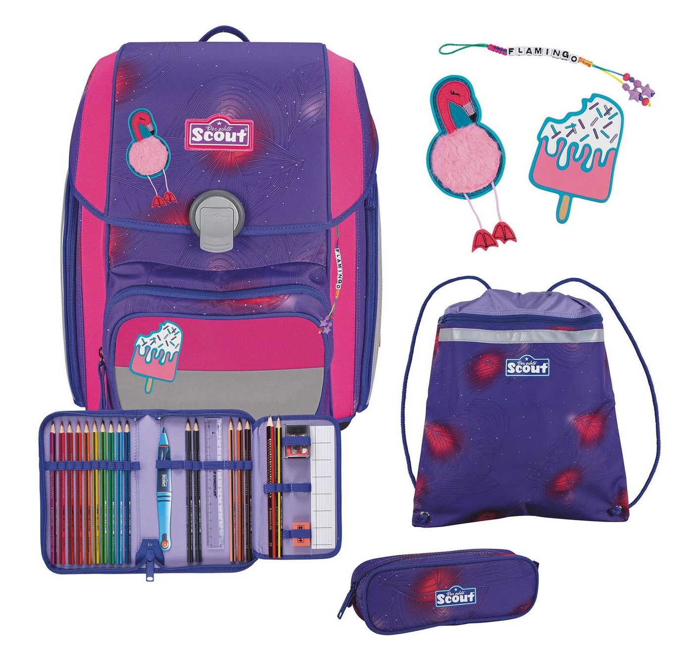 Scout Schulranzen Genius Set 4-teilig (Set, 4-tlg) von Scout