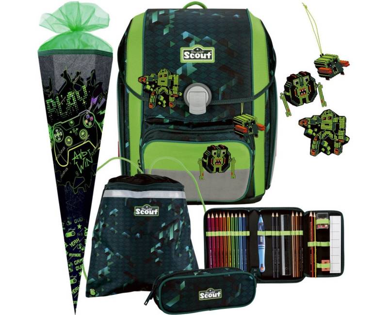 Scout Schulranzen Jungen 1.Klasse in unterschiedlichen Modell-Sets (5-tlg) von Scout