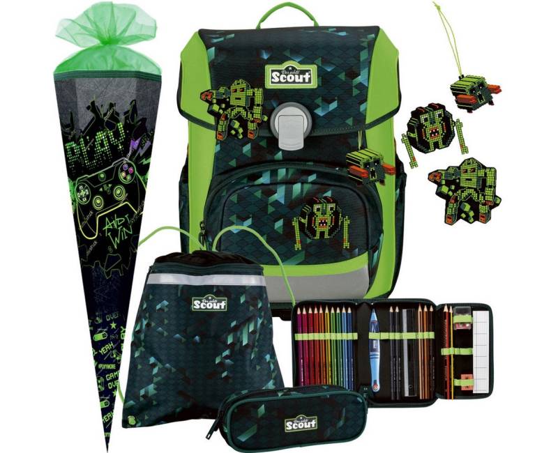 Scout Schulranzen Jungen 1.Klasse in unterschiedlichen Modell-Sets (5-tlg) von Scout