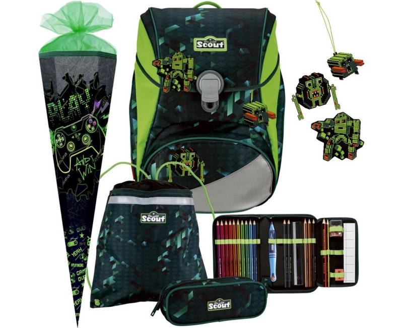 Scout Schulranzen Jungen 1.Klasse in unterschiedlichen Modell-Sets (5-tlg) von Scout