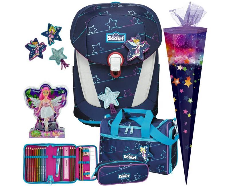 Scout Schulranzen Mädchen 1.Klasse in unterschiedlichen Modell-Sets (6-tlg) von Scout