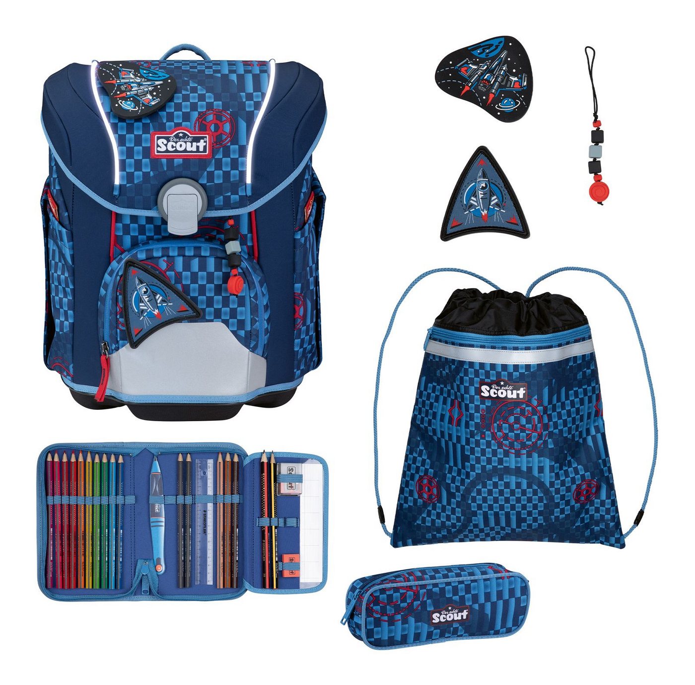 Scout Schulranzen Micro Set 4-teilig (Set, 5-tlg) von Scout