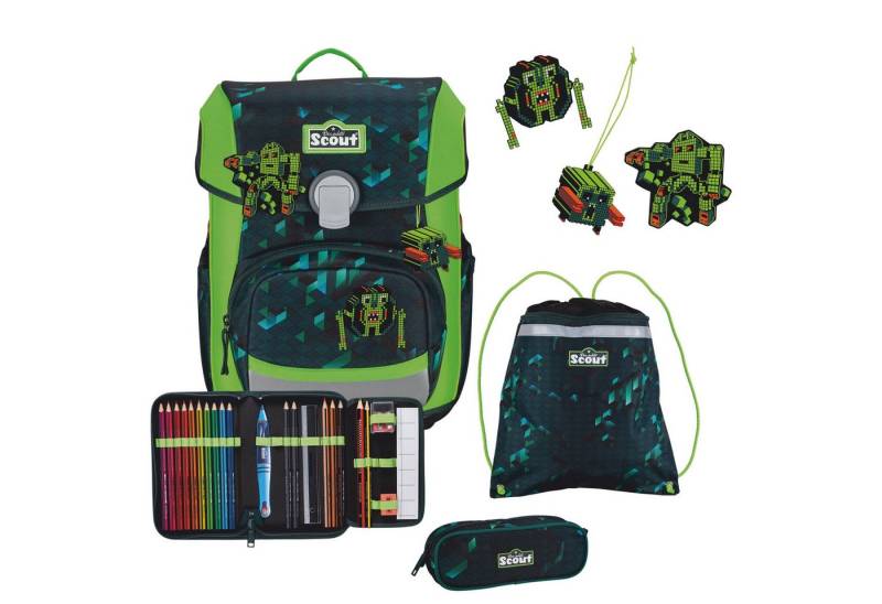 Scout Schulranzen Neo DIN - Schulranzen Set 4tlg. (Cubes) von Scout