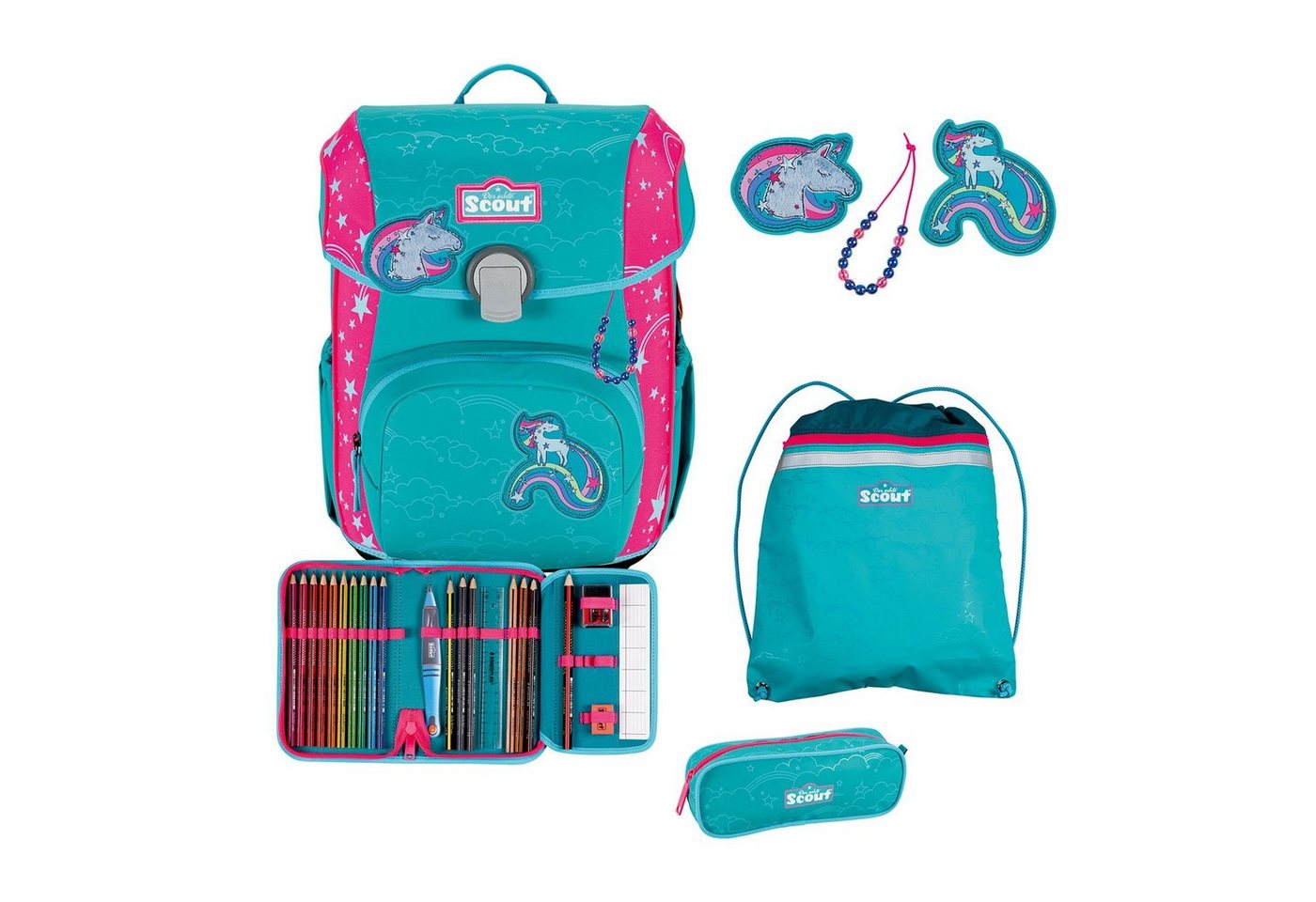 Scout Schulranzen Neo Exklusiv (4-tlg), Polyester von Scout