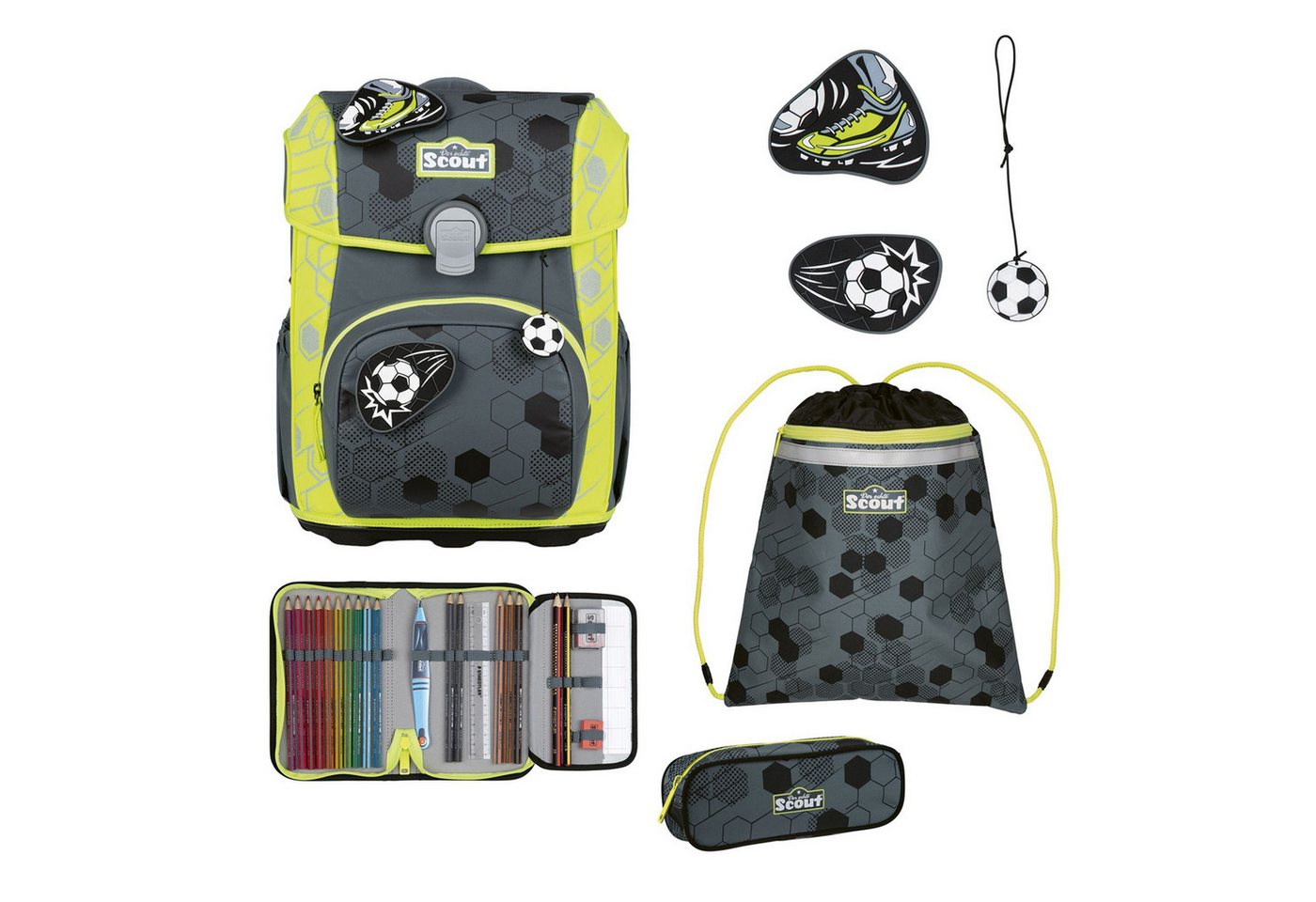 Scout Schulranzen Neo Exklusiv (4-tlg), Polyester von Scout
