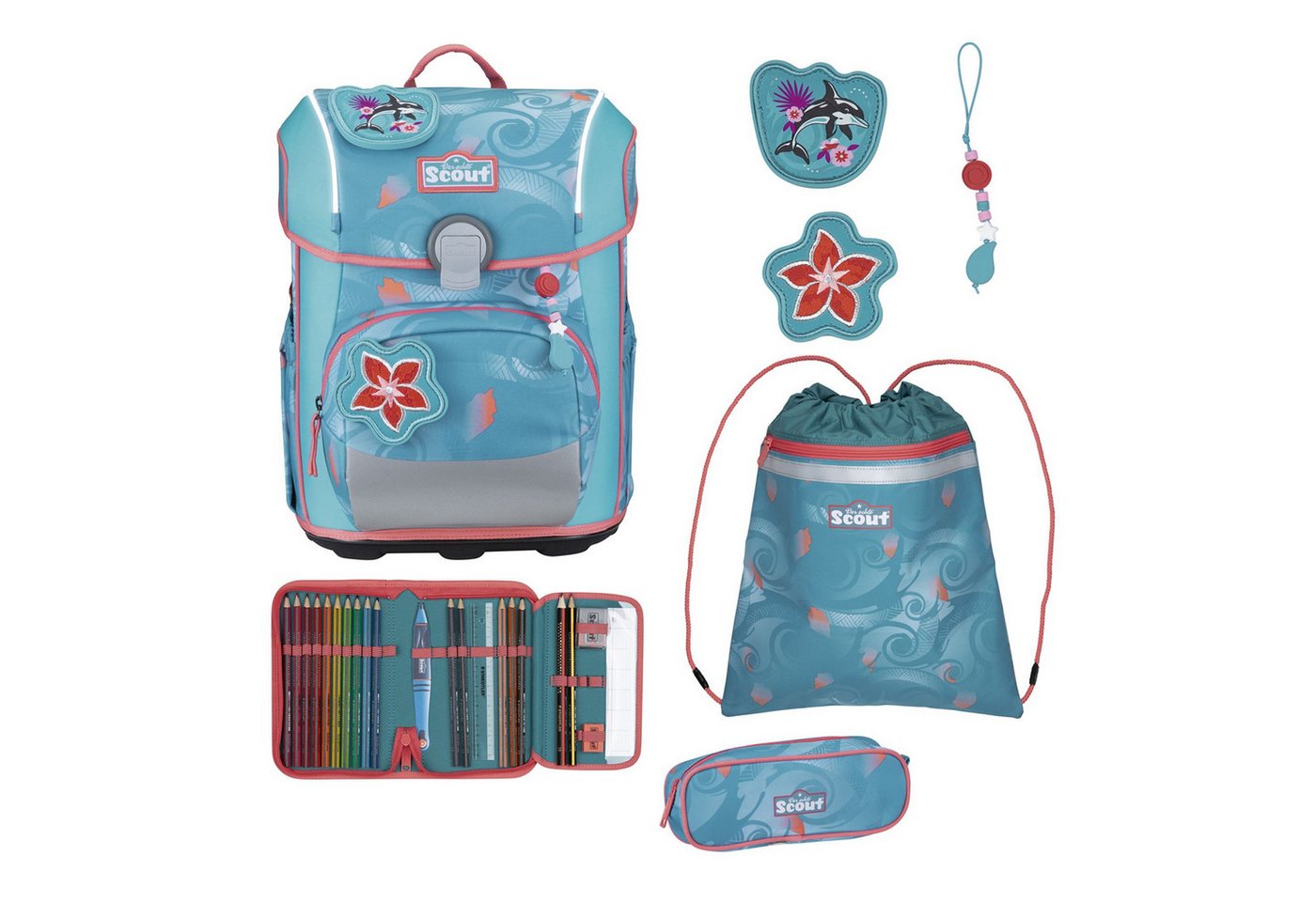 Scout Schulranzen Neo Exklusiv (5-tlg), Polyester von Scout