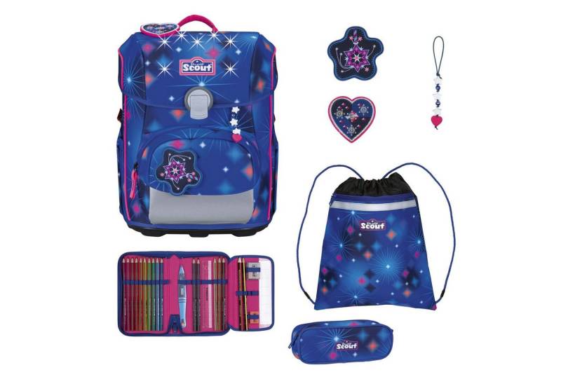 Scout Schulrucksack Scout Neo Schulranzen-Set 4 teilig LED Sparkling Dream von Scout
