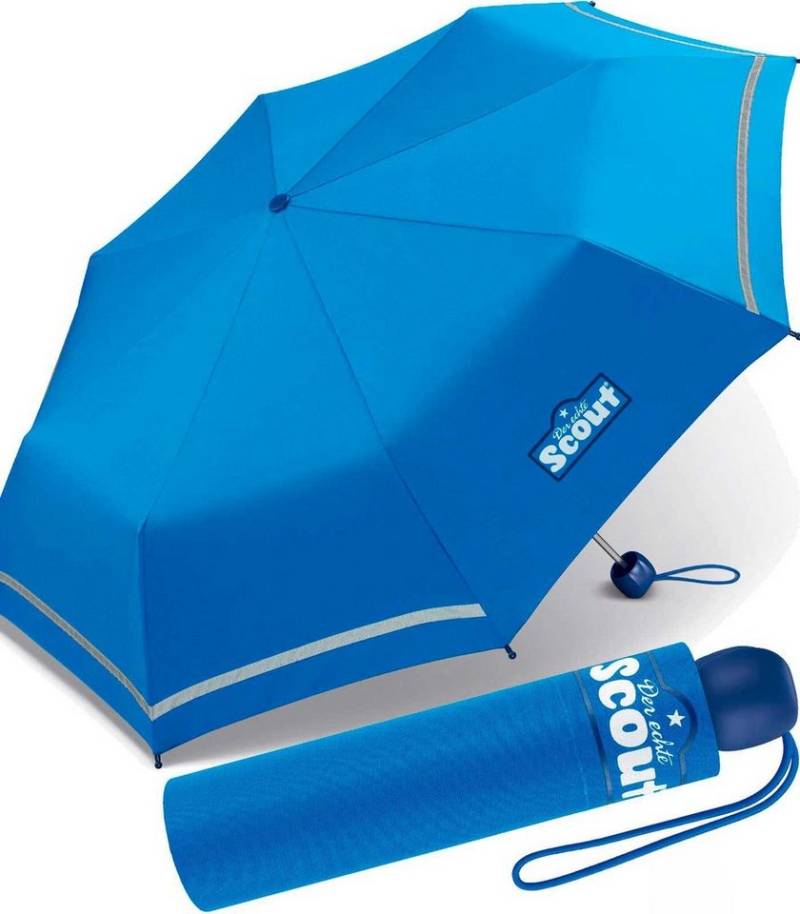Scout Taschenregenschirm Mini Kinderschirm Basic reflektierend, leicht von Scout