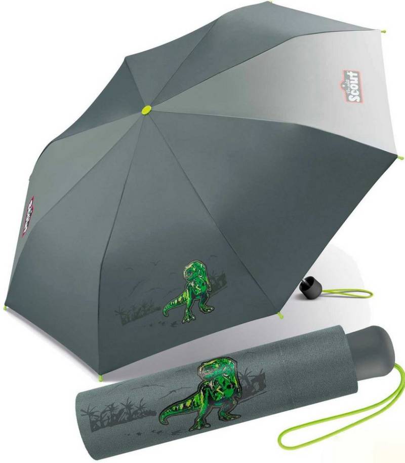 Scout Taschenregenschirm Mini Kinderschirm Basic reflektierend bedruckt, leicht von Scout