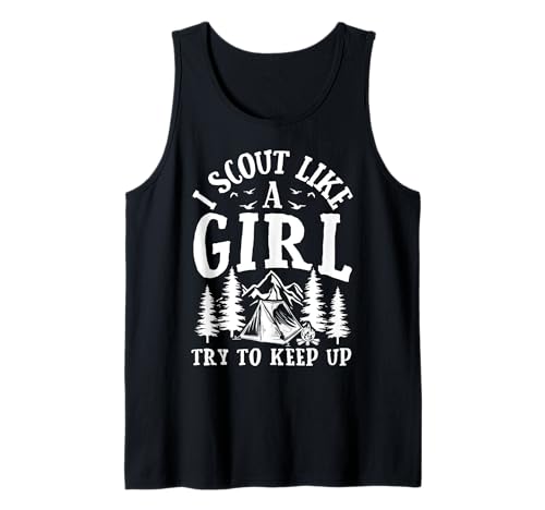 I Scout Like A Girl Try to Keep UP Scout Like A Girl Tank Top von Scouten wie ein Mädchen