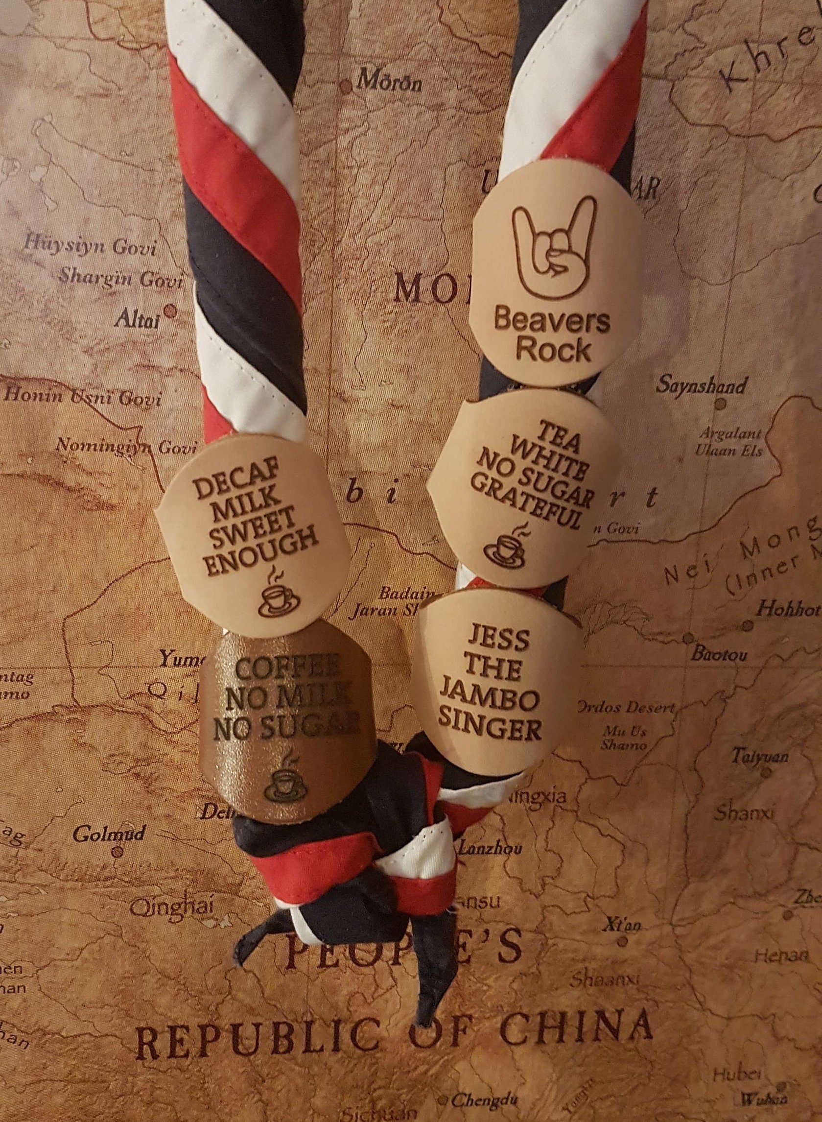 Personalisierte Leder Woggle Personalisierte Leder Woggle von ScoutingWoodworker