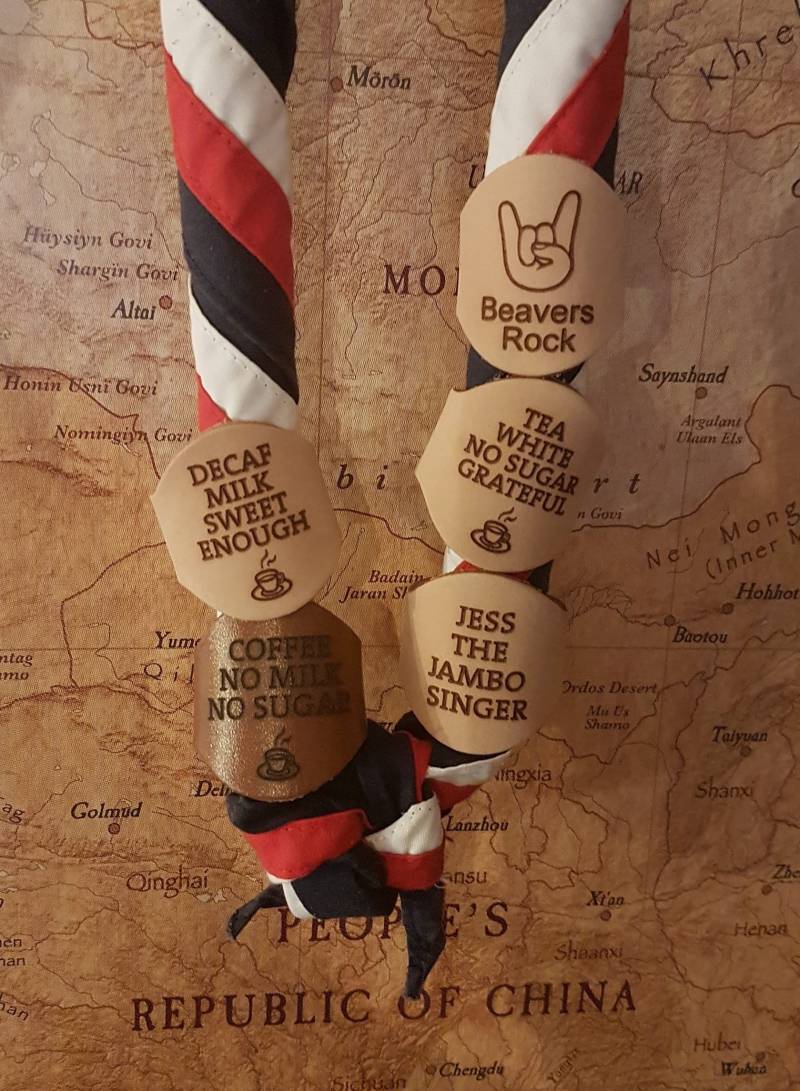 Personalisierte Leder Woggle Personalisierte Leder Woggle von ScoutingWoodworker