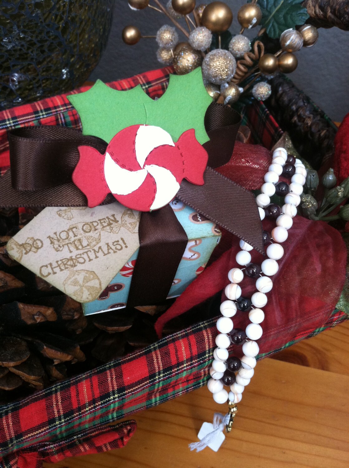 Creme Marmor Und Braun Armband von ScrapAtItDesigns