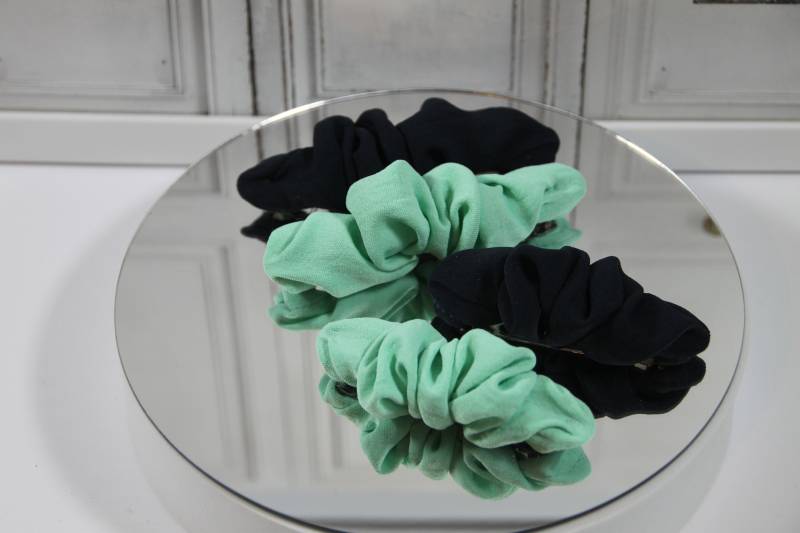 Haarclip Krepp | Haarspange Clip Spange Kreppstoff Blau Mint Handmade/000043 von ScrapbookingTati