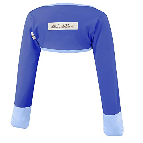 ScratchSleeves | Kratzhandschuhe mit Ärmeln für juckreizgeplagte Kinder | Dunkelblau | 7-8 Jahre von ScratchSleeves