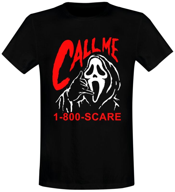 Scream (Film) T-Shirt - Ghostface - Call Me Scare - S bis 3XL - für Männer - Größe XXL - schwarz  - Lizenzierter Fanartikel von Scream (Film)
