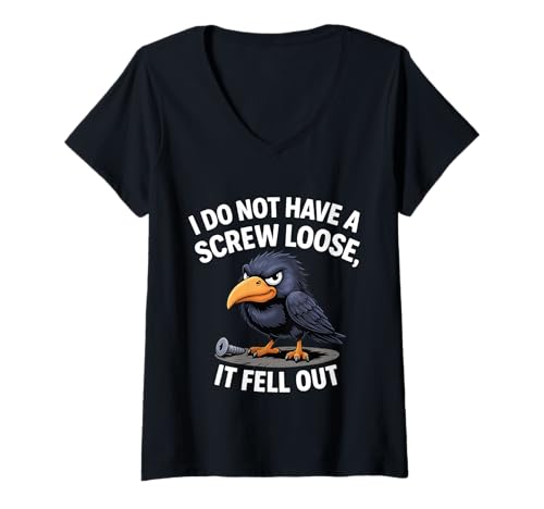 Damen Funny Bird I Do Not Have Screw Loose Statement Vogelliebhaber T-Shirt mit V-Ausschnitt Damen Funny Bird I Do Not Have Screw Loose Statement Vogelliebhaber T-Shirt mit V-Ausschnitt von Screw Loose Funny Bird Design for Humor Lovers