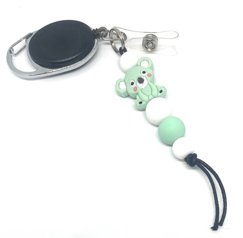 Koala Silikon Perlen Retractable Id Tag Halter von ScribesbyLT