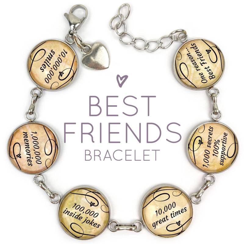 Freundschaftsarmband Mit Herz Charm - One Reason, Best Friends Smiles, Erinnerungen, Inside Jokes, Secrets, Great Times 20, 5-21 cm Freundschaftsarmband Mit Herz Charm - One Reason, Best Friends Smiles, Erinnerungen, Inside Jokes, Secrets, Great Times 20, 5-21 cm von ScriptCharms