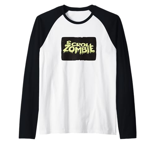 Schönes Zombie-Emblem mit Schriftrolle für Jungen und Mädchen Raglan von Scroll Zombie Outfit
