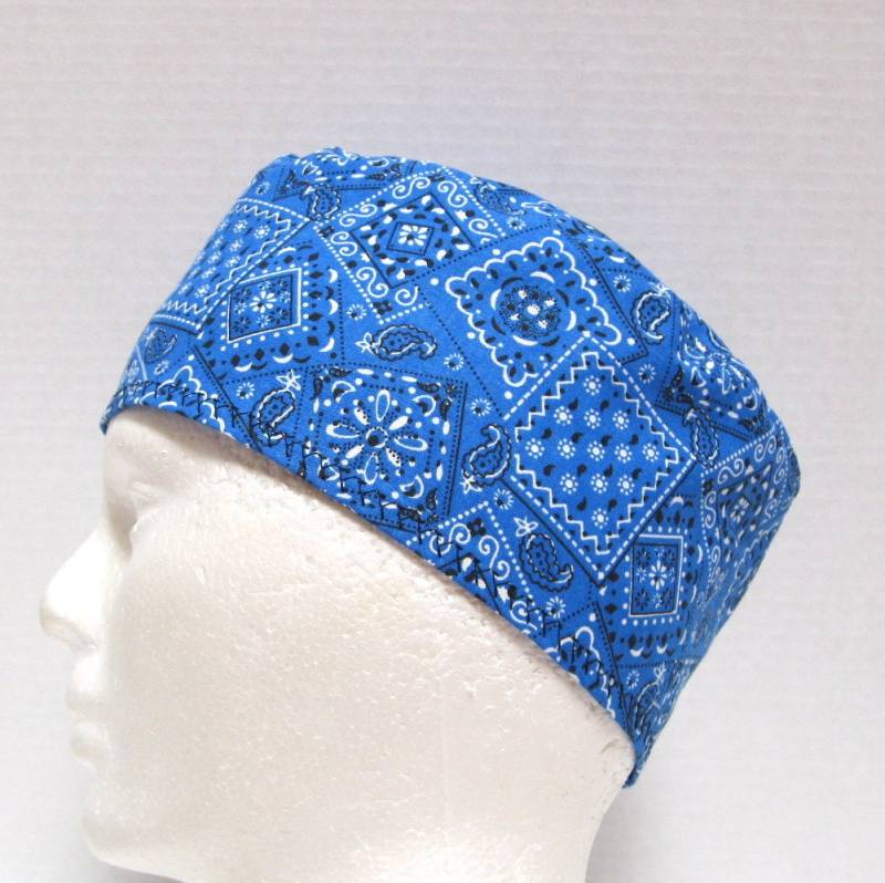 Herren Op-Haube, Blaues Bandana Herren Op-Haube, Blaues Bandana von ScrubHatStore