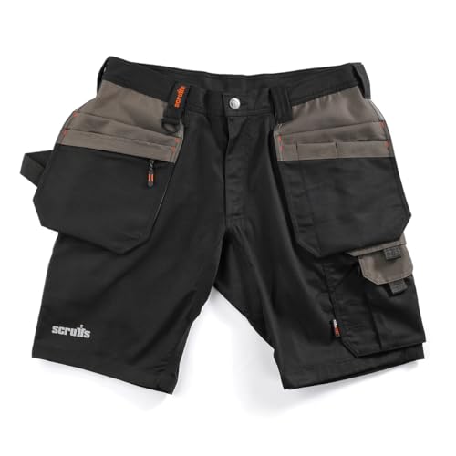 Scruffs Herren Worker Plus Holster Arbeits-Shorts, Schwarz, 36W von Scruffs