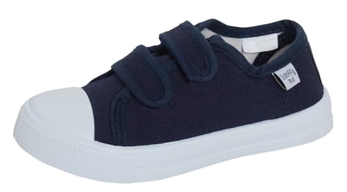 ScruffyTed Kinderschuhe aus Leinwand, Jungen-Trainer, Mädchenschuhe, Unisex, leicht zu schließende Plimsolls, Freizeitschuhe, Schwarz, EU29 von ScruffyTed