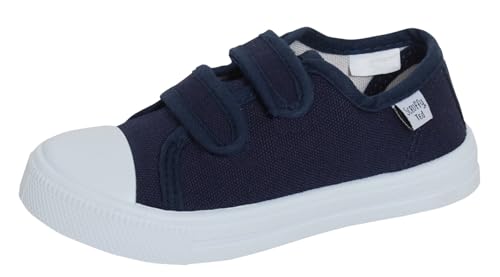 ScruffyTed Kinderschuhe aus Leinwand, Jungen-Trainer, Mädchenschuhe, Unisex, leicht zu schließende Plimsolls, Freizeitschuhe, Schwarz, 27EU von ScruffyTed