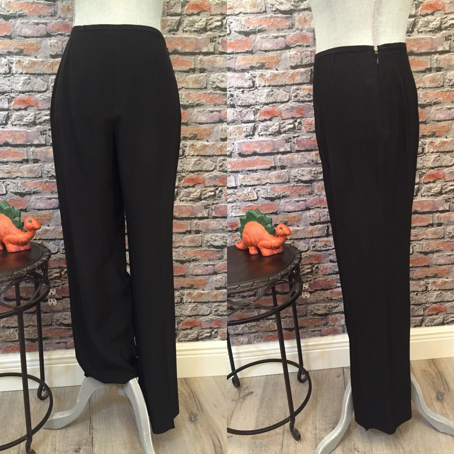 Vintage Michael Kors Schwarze Flat Front Side Zip Hose Größe 6 Vintage Michael Kors Schwarze Flat Front Side Zip Hose Größe 6 von ScrumpdiddlyDesigns