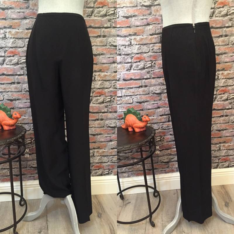 Vintage Michael Kors Schwarze Flat Front Side Zip Hose Größe 6 Vintage Michael Kors Schwarze Flat Front Side Zip Hose Größe 6 von ScrumpdiddlyDesigns