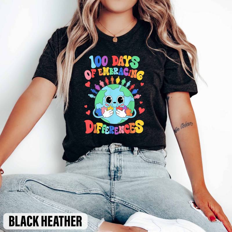 100 Tage Der Umarmung Unterschiede T-Shirt, Sped Lehrer 100. Tag Schule Shirt, Lustiges Beste Geschenke von ScruncStreet