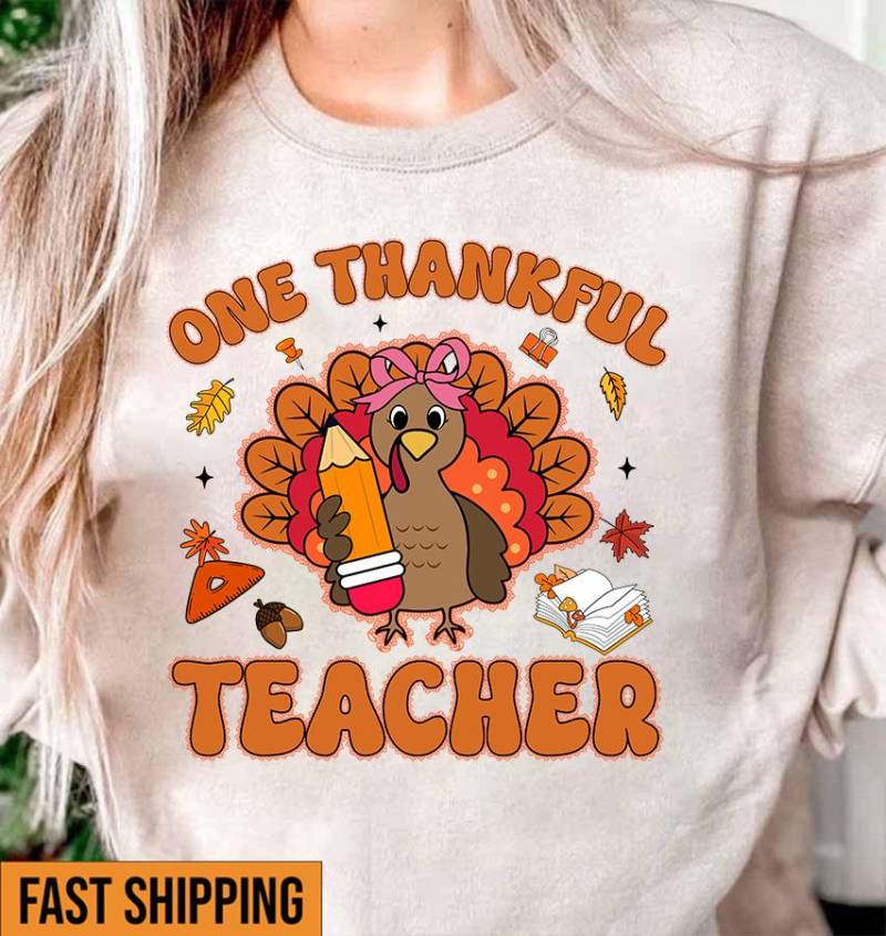 Danksagungs-Lehrer-Hemd, Ein Dankbares Lehrer-Hemd, Die Türkei-Lehrer-Hemd, Fall-Lehrer-Hemd, Herbst-Lehrer-Hemd, Lehrer-T-stück von ScruncStreet