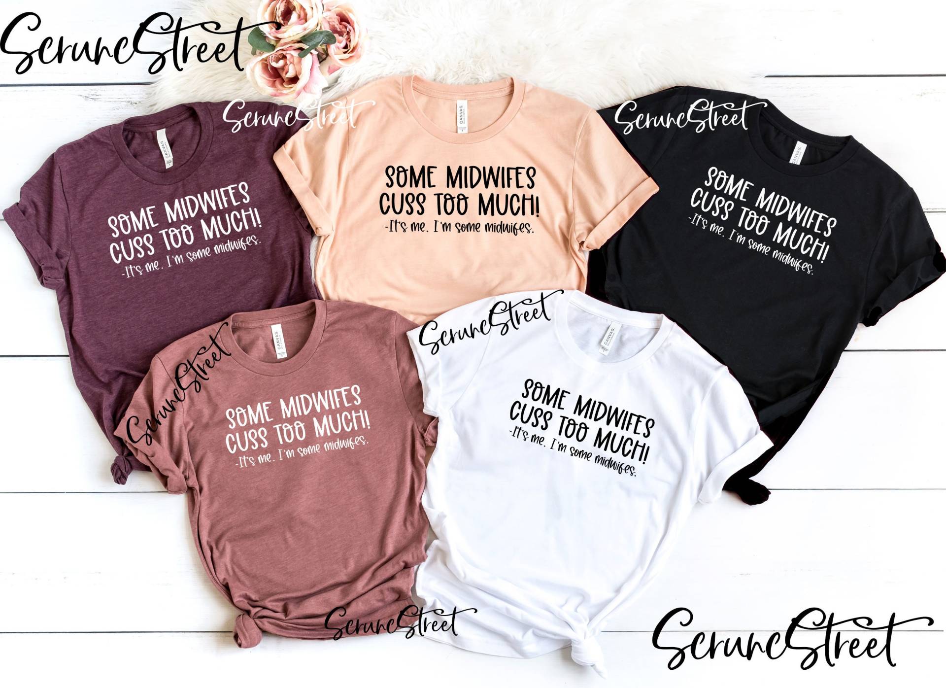 Einige Hebammen Cuss Too Much It Es Me I'm Some Midwifes, Lustige Hebamme Shirt, T-Shirt, Leben, Geburtsarbeit Geschenke von ScruncStreet