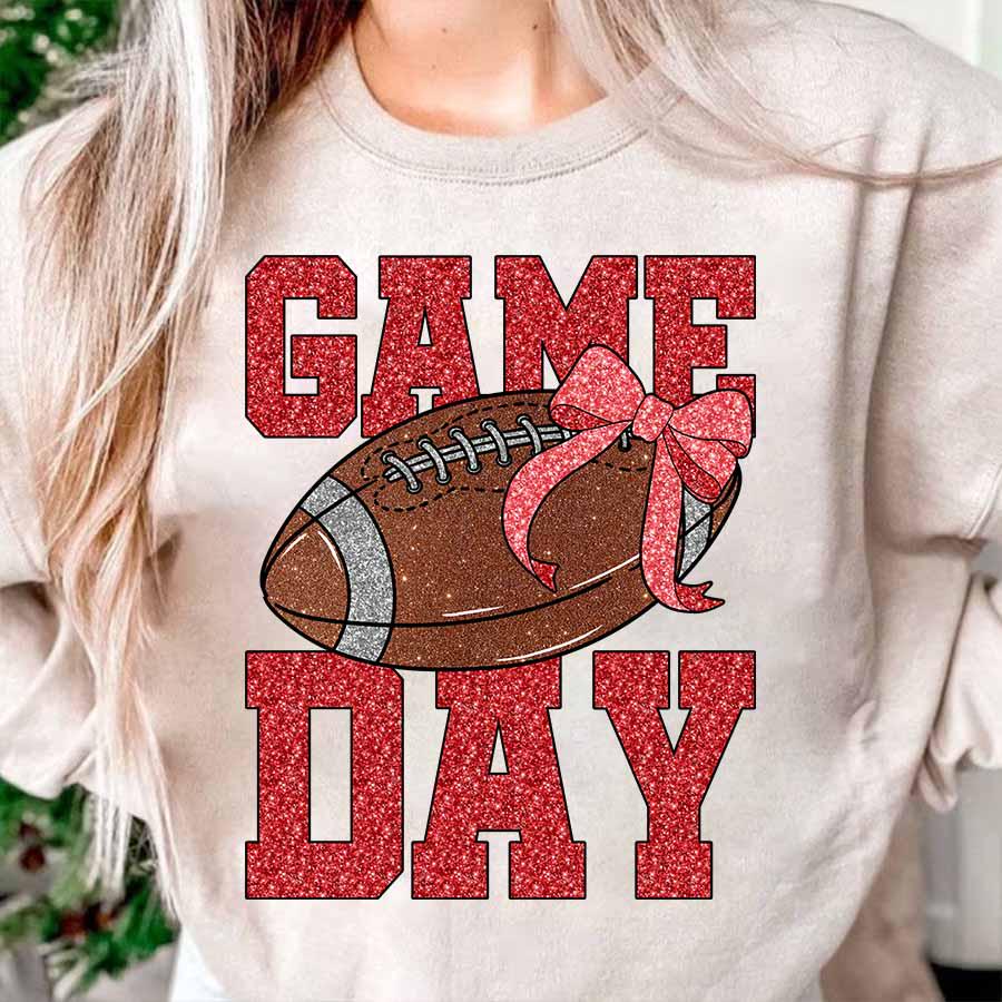 Football Spiel Tag Shirt, Tis The Season Fußball Mama Saison Touchdown T-Shirt von ScruncStreet