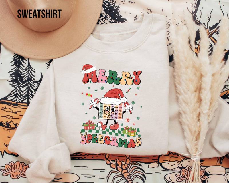 Frohe Speechmas Sweatshirt, Slp Weihnachten Shirt, Logopädie Logopädin Frohes Weihnachtsgeschenk Für von ScruncStreet