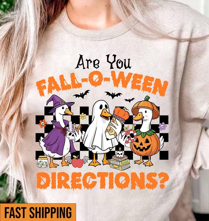 Gans Lehrer Halloween Shirt, Fallen Sie O Ween Richtung, Gruseliges Geschenk Für Gans Lehrer Halloween Shirt, Fallen Sie O Ween Richtung, Gruseliges Geschenk Für von ScruncStreet