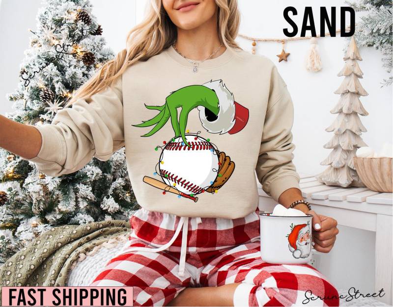 Grünes Weihnachtsbaseball-Sweatshirt, Baseball-Weihnachtshemd, Tis The Season Baseball-Shirt, Baseball-Mama-Shirt, Baseball-Liebhaber-Shirt Geschenke von ScruncStreet