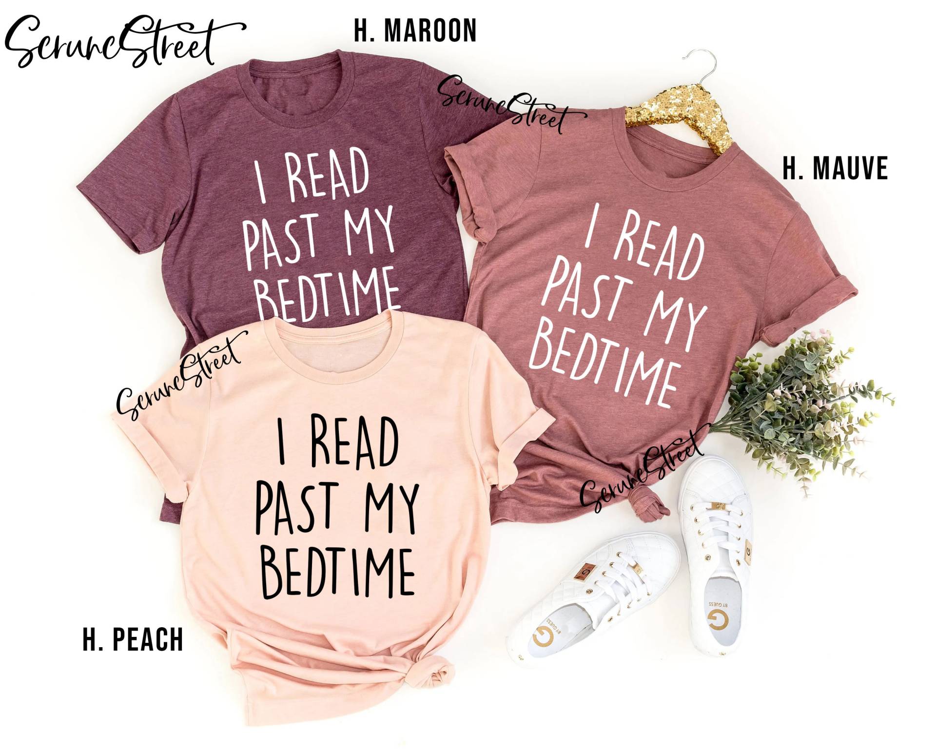 I Read Past My Bedtime Shirt, Lustiges Leseshirt, Buchliebhaber T-Shirt, Geschenke, Geschenke Für Bücherwurm Buch Nerd Bibliothekar von ScruncStreet