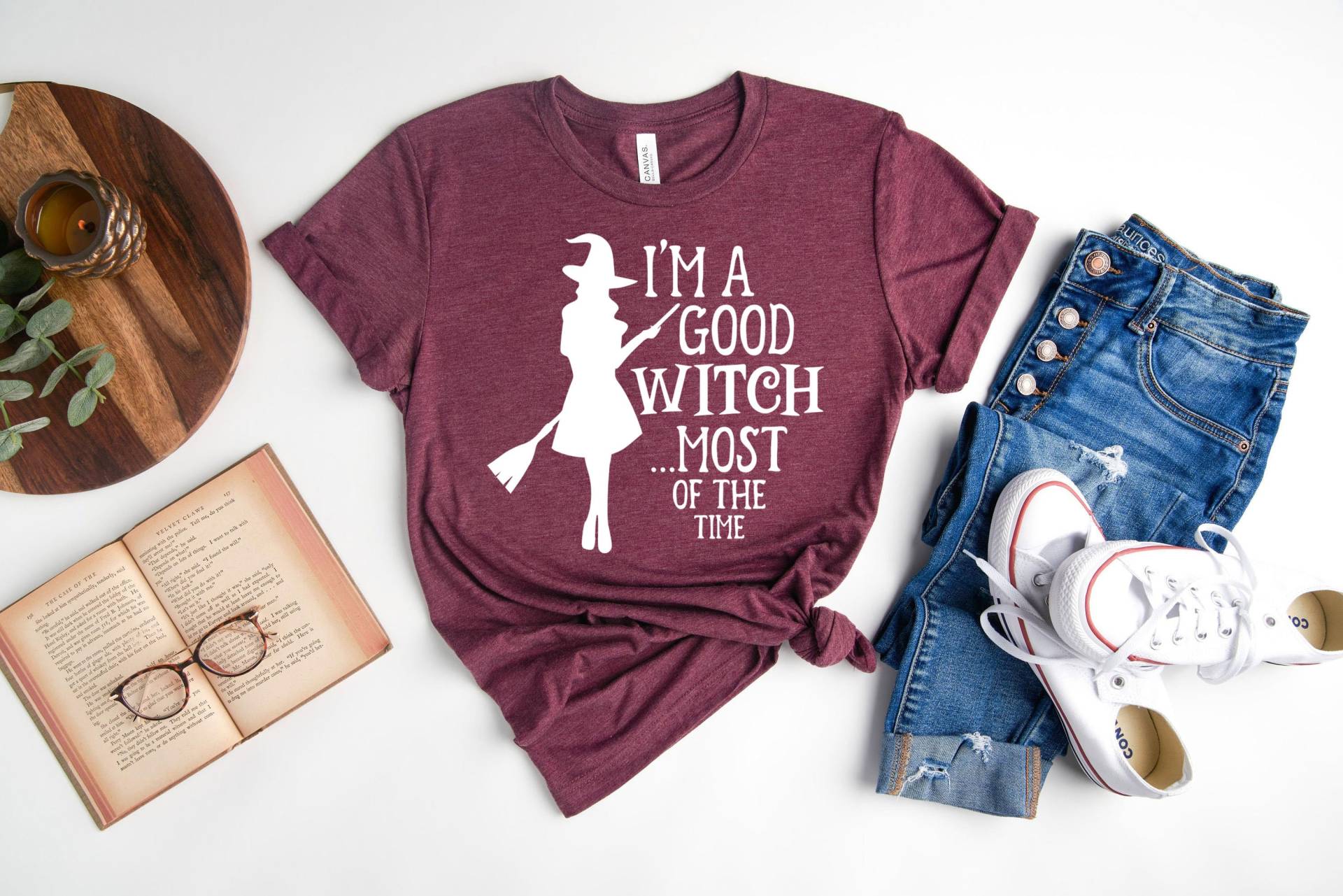 I'm A Good Witch Most Of The Time Shirt, Lustiges Halloween Shirt Für Frauen, T-Shirts, Party Geschenke von ScruncStreet