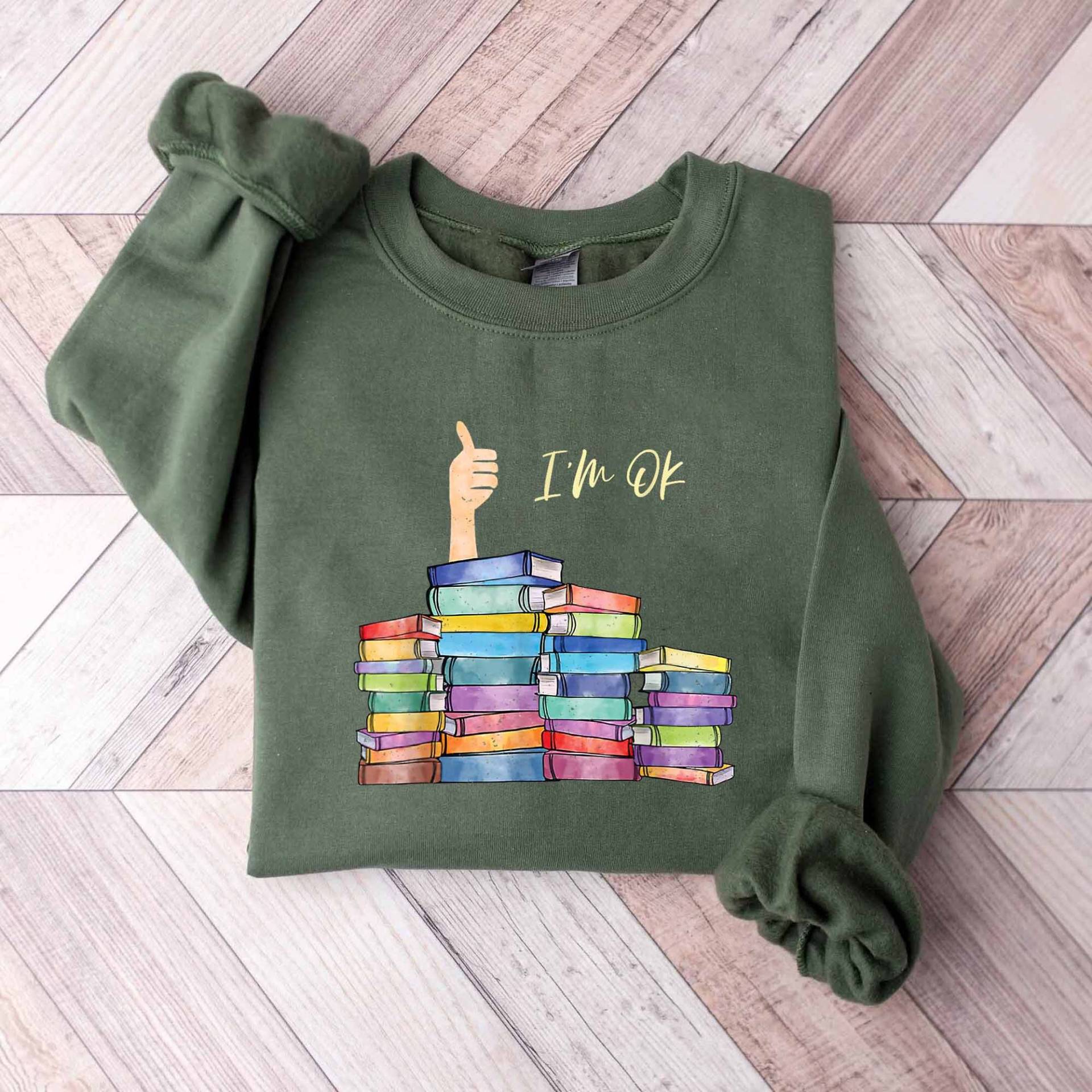Ich Bin Ok Buch-Liebhaber-Sweatshirt, Bücherwurm-T-Shirt, Buch-Liebhaber-Shirt, Lese-Shirt, Buch-Liebhaber-Geschenke, Buch-Nerd-Shirt von ScruncStreet