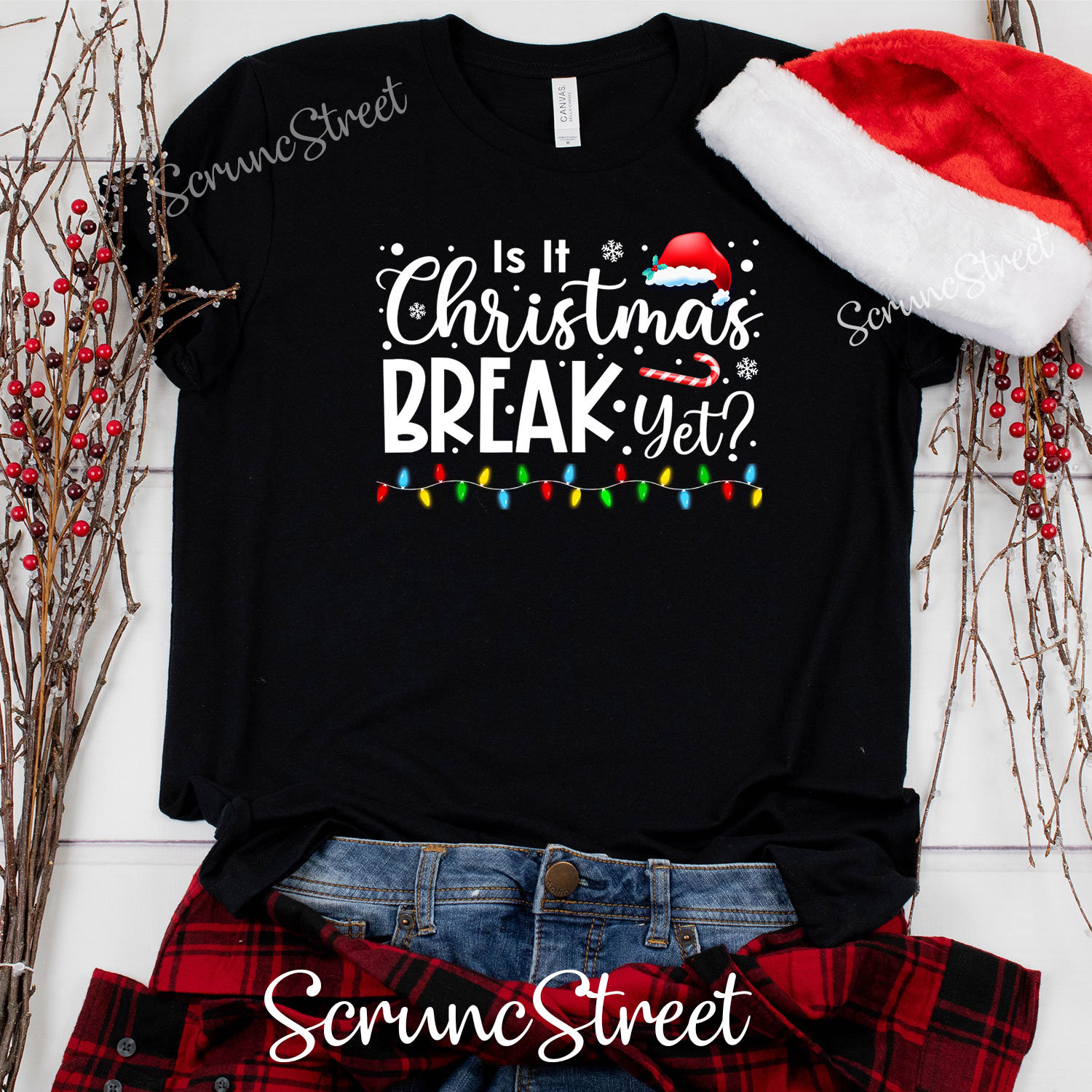 Is It Christmas Break Yet Shirt, Lustiges Weihnachtsshirt, Familien Weihnachts Pyjama Weihnachtsgeschenke von ScruncStreet