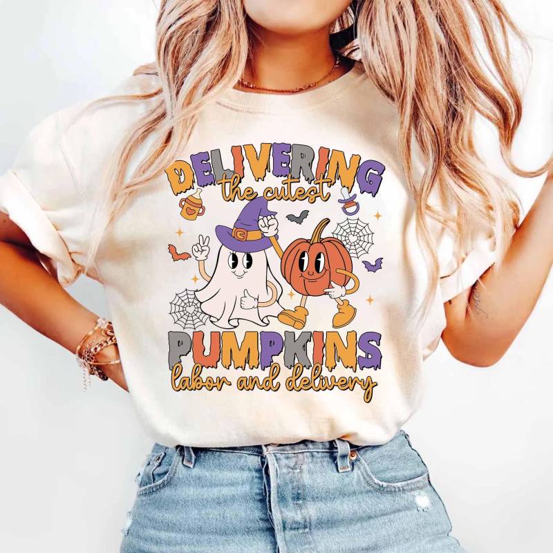 Lieferung Der Süßesten Kürbisse Arbeit Und Halloween Shirt, L & D Krankenschwester Gruselige Shirt Geschenke von ScruncStreet