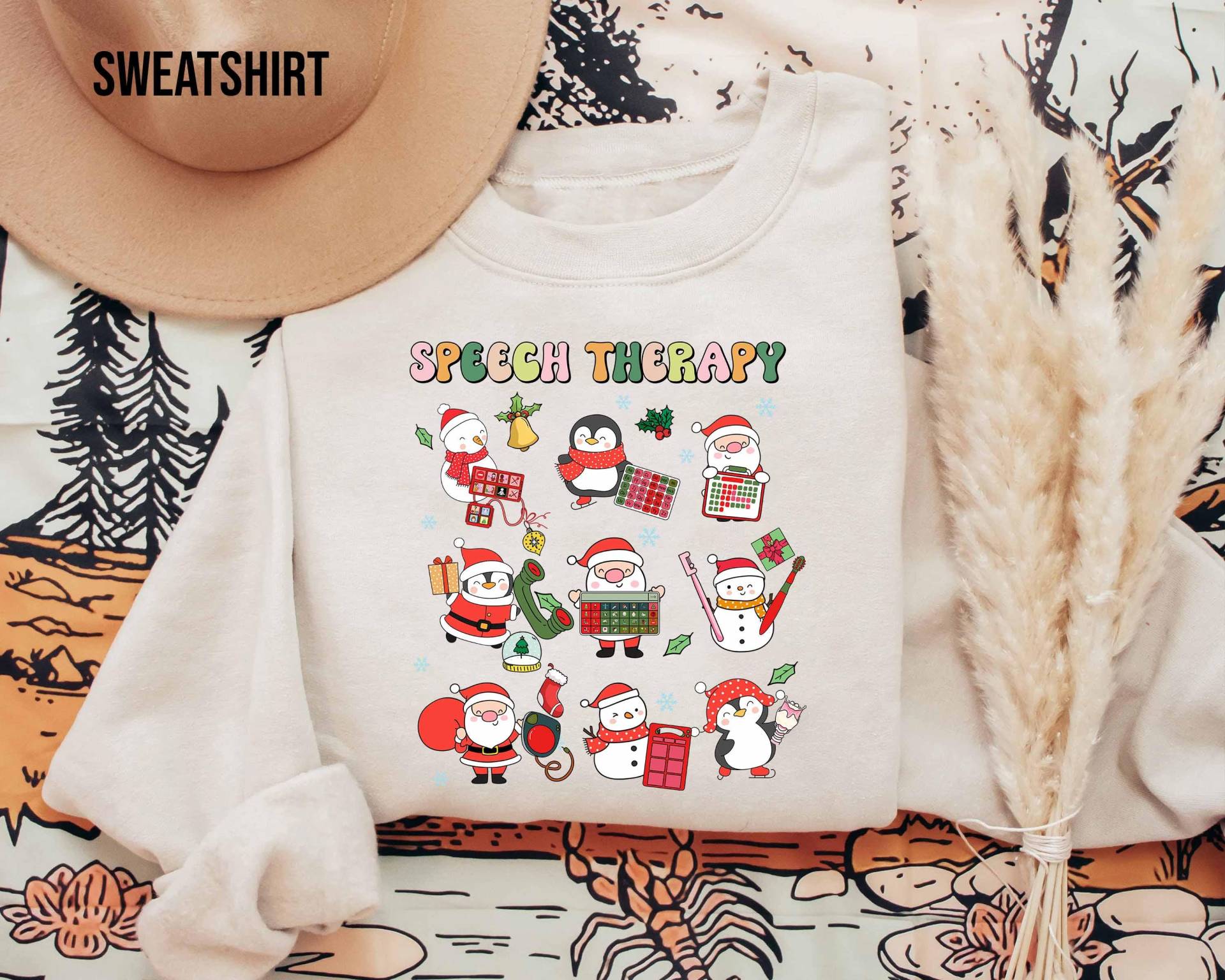 Logopädie Weihnachten Sweatshirt, Slp Shirt, Lustiges Speechmas Logopäde Weihnachtsgeschenk Für von ScruncStreet