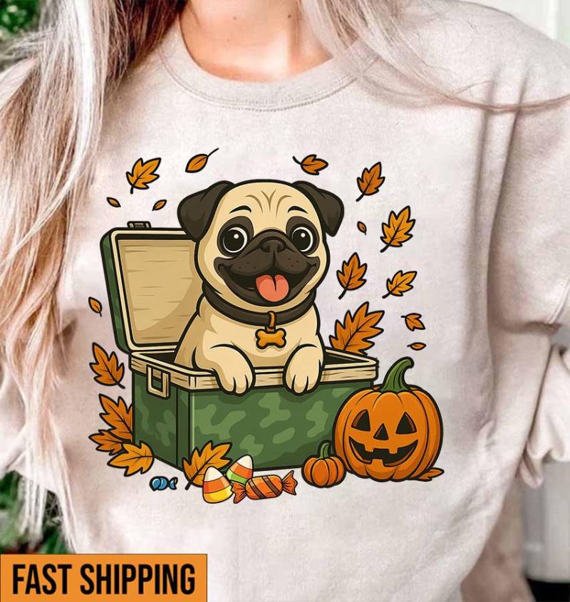Mops Thanksgiving Sweatshirt, Herbst Shirt, Hund Jagd Saison Mama Hund, Thanksgiving-Geschenk Für Mops-Liebhaber von ScruncStreet