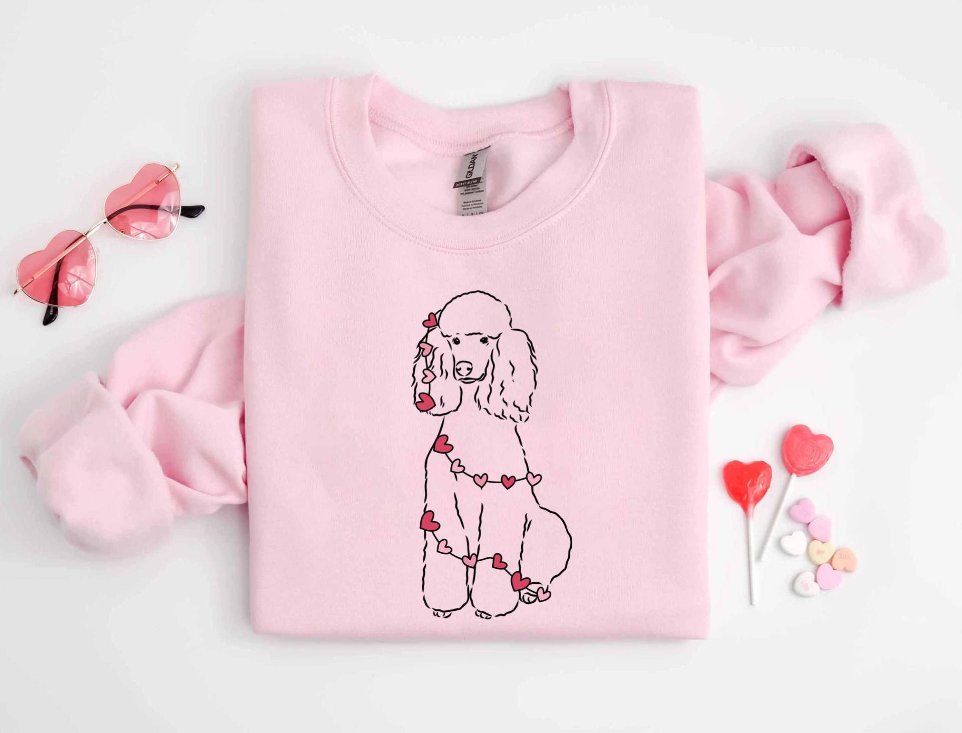 Pudel Valentinstag Sweatshirt, Mama Shirt, Mein Hund Ist Mein Pudel-Liebhaber Geschenk von ScruncStreet