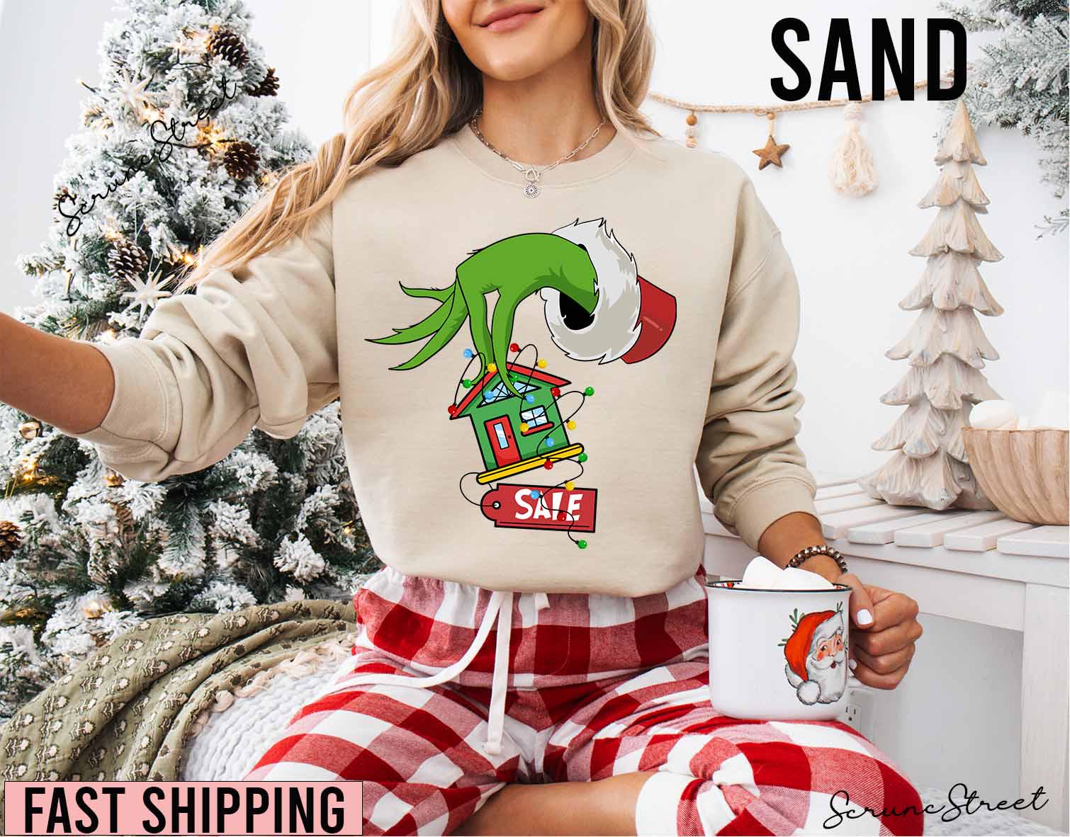 Realtor Weihnachts-Sweatshirt, Holly Jolly Shirt, Real Objekt Weihnachten Santa's Lieblings Urlaub Shirt von ScruncStreet
