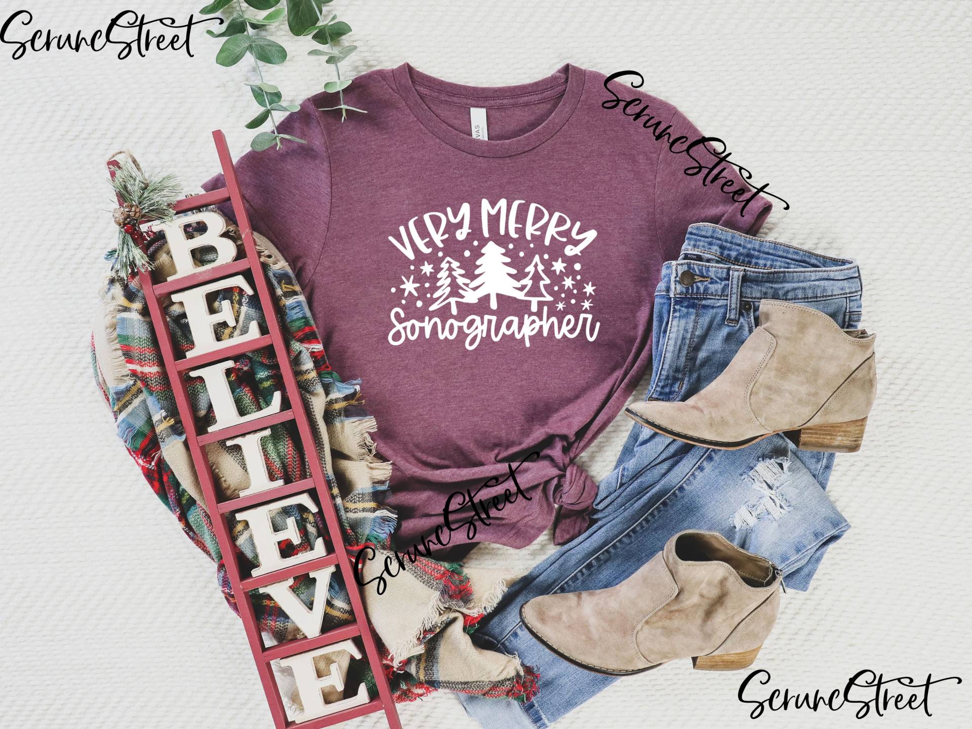 Sehr Fröhlich Sonograph Shirt, Weihnachtsmann Lieblings T-Shirt, Süßes Weihnachtshemd Für Sonograph, Weihnachtsgeschenke, Geschenke von ScruncStreet