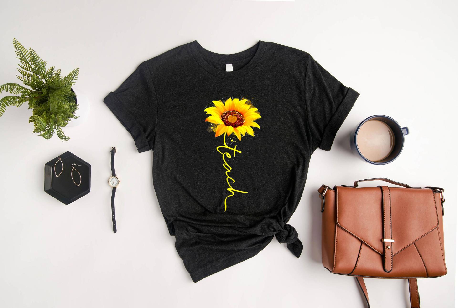 Sonnenblumen Lehrer Shirt, T-Shirt, Leben Geschenke, Geschenk Für Lehrer, Zurück Zur Schule von ScruncStreet